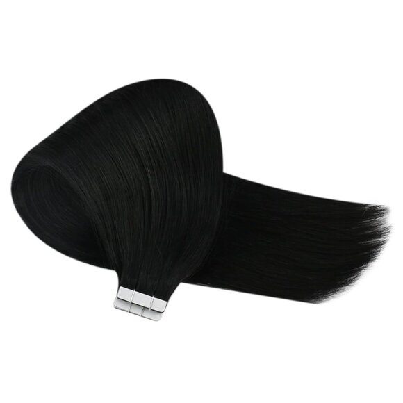 Tape in Hair Extensions Human Hair 22inch Long Straight Remy Natural - Picture 9 of 9